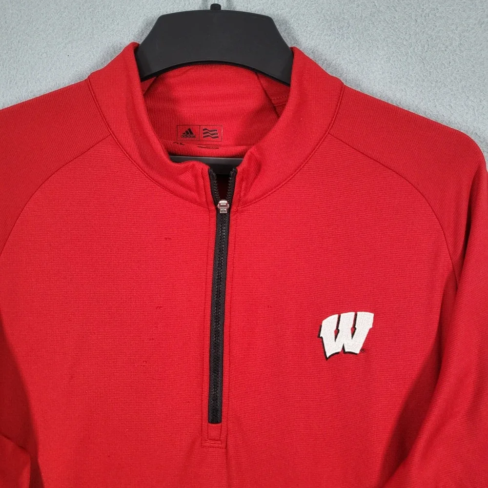 Adidas Pullover Men's XL Red Wisconsin Badgers Athletic‎ Performance Sweatshirt
